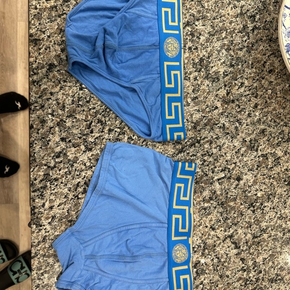 Versace Blue and Gold Boxer Briefs - Picture 1 of 2